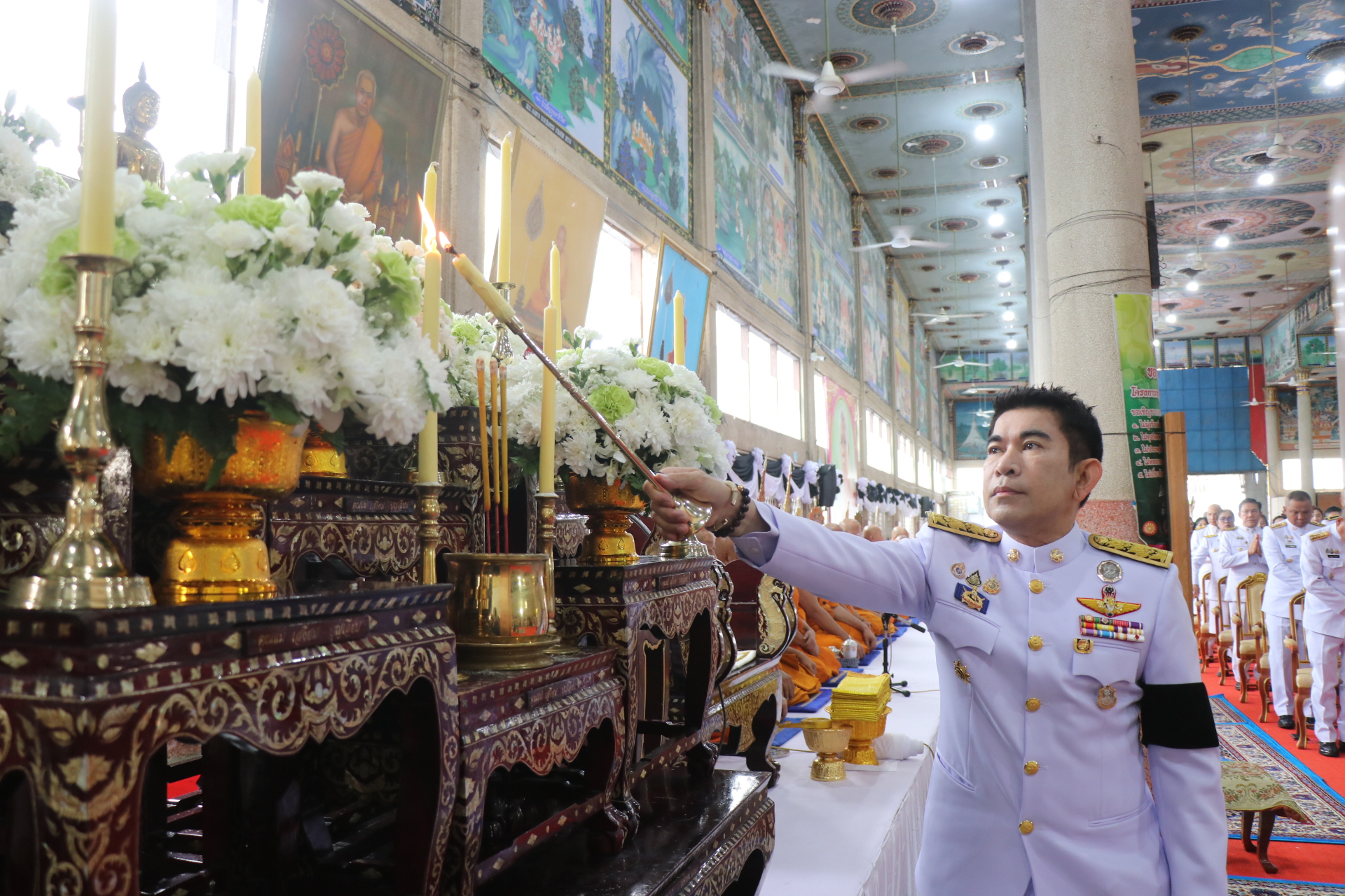 จังหวัดกาญจนบุรี จัดพิธีบำเพ็ญกุศล เพื่ออุทิศถวายพระราชกุศล พระบรมศพสมเด็จพระนางเจ้าสิริกิติ์ พระบรมราชินีนาถ พระบรมราชชนนีพันปีหลวง วันครบ ปัณรสมวาร